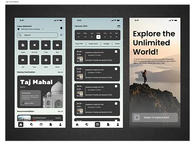 Travella Application holiday mobile travel trip ui wekeend
