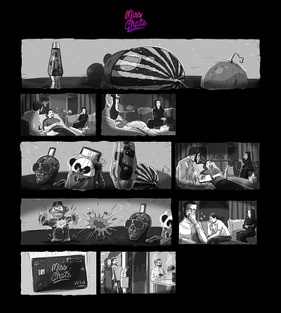 The Psychiatrist Storyboard ad advertising agency arab arabian cinema cinematography cute director film freelance illustration mental health movie pscho psychiatrist sketch storyboard