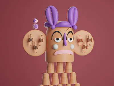 Totti Totem NFT 3d art artwork bitcoin branding circus clown collection crypto etherium nft red token