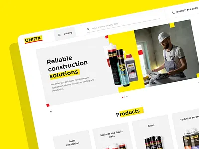 E-commerce Web-site catalog ecommerce landing page main page products renovation shop site ui web