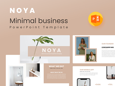 N O Y A – Minimal business PowerPoint Template business business plan company creative design graphic design illustration infographic minimal mockup n o y a powerpoint powerpoint template presentation