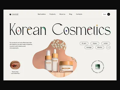 Beauty (cosmetics) - Web Design animated website beauty cosmetic cosmetics design dribble best shot light website make up minimalism skin skincare ui ui ux ux web web design website website design