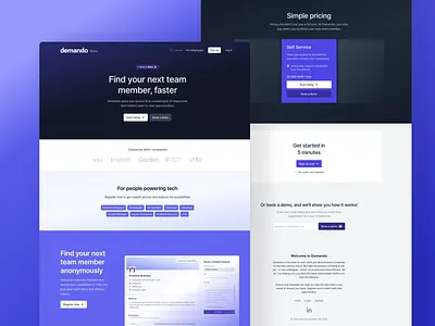 Recruiting landing page web