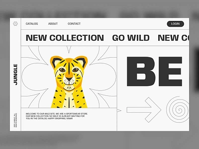 Landing | Jungle animal animation cheetah commerce design desire agency e commerce graphic design illustration landing landing page marketplace motion motion graphics sport sportswear store ui website website design