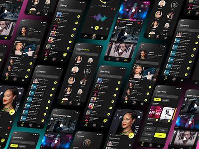 Mobile Music Application app dark theme design feedback interaction interface ios ios app login mobile app mobile application mobile sign up mobile ui music app project management register sign in sign up sign up page signup
