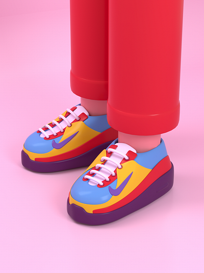 NIKE SHOES 3d branding