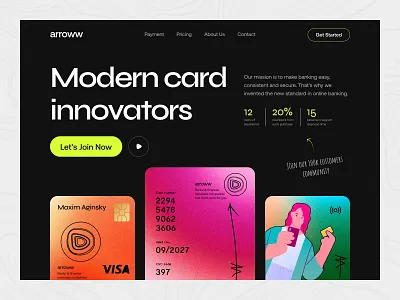 Credit Card Header Exploration bank bank card card card ui credit card exploration finance financial payment fintech modern payment web web design