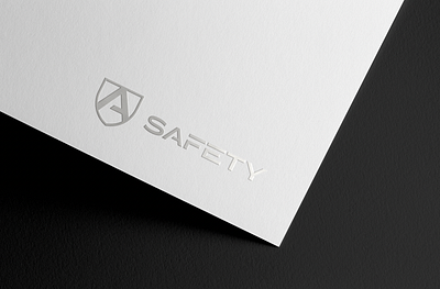 A Safety Logo | Occupational Safety a initial logo a letter logo a monogram logo black and white brand identity branding elegant branding futuristic logo health consulting logo design modern logo modern branding occupational safety professional design shield logo silver color palette tech logo