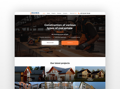Ramex Buve | Construction company website design building building website construction construction website design figma graphic design ui ui design ui designer user experience user interface ux ux design ux designer web design web designer website website design website designer