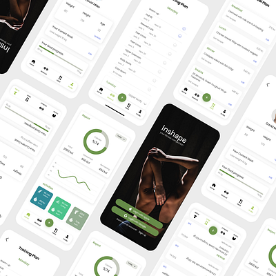 Inshape: Your fitness companion app design ui ux