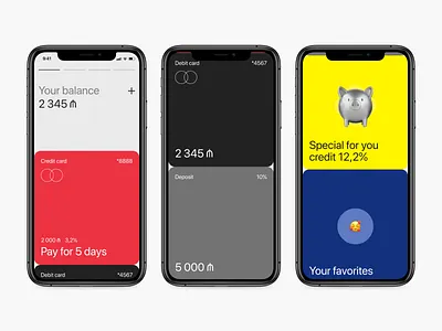 Birbank concept app bank black clean design ui ux white