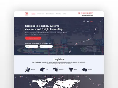 A7 Logistics | Website design for a logistics company delivery delivery website design figma graphic design logistics logistics website ui ui design ui designer user experience user interface ux ux design ux designer web design web designer website website design website designer