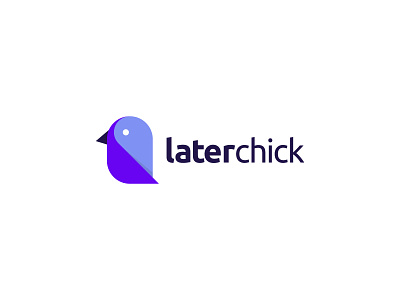 Laterchick animal app logo bird branding chick creative cute designer icon later logo designer mark modern social media software symbol tech technology tool vector