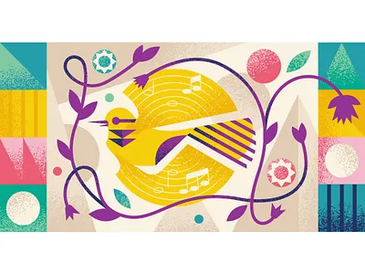 Musical Meadowlark bird colors meadowlark music