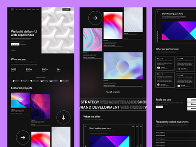 Landing page design - Agency agency design figma ui web design