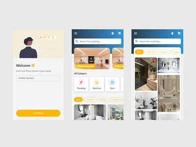 Home Service App app branding design typography ui ux