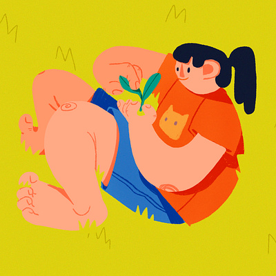 Growing adobe art design illustration photoshop plant summer texture vector art