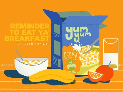 Breakfast Reminder adobe art breakfast design graphic design illustration photoshop reminder texture vector illustration