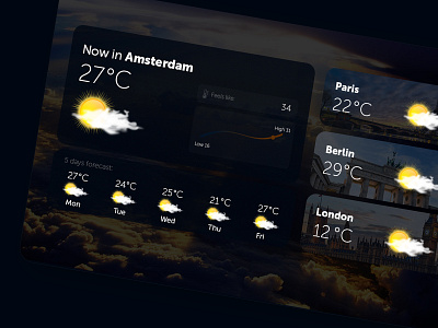 Experimental Weather Interface app design ui ux