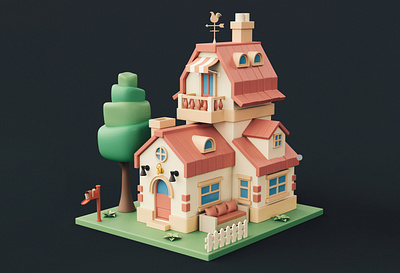 Cartoon House stylized