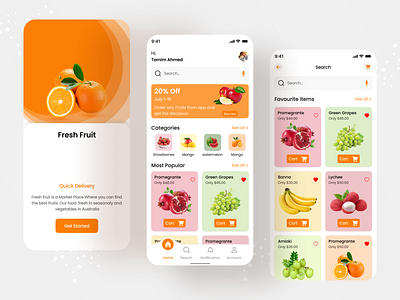 Fruits Mobile App ui design app ui best fruit best fruits fresh fruit fruits app fruits app ui fruits delivery fruits ui good fruits groups fruits litchi mango fruit mobile app mobile app ui mobile ui mobile ui design orange fruit ui design ui ux