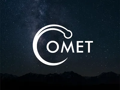 Comet Logo comet daily logo daily logo challenge exercise logo nightsky stars