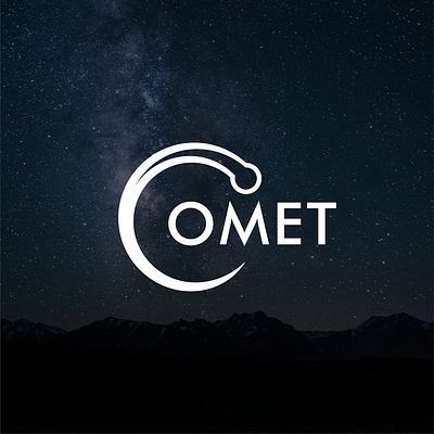 Comet Logo comet daily logo daily logo challenge exercise logo nightsky stars