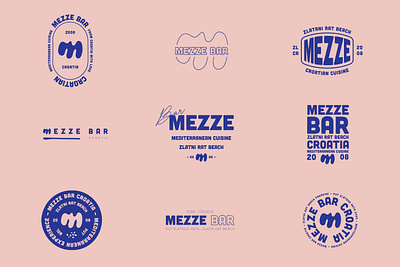 Mezze Bar badge bar branding croatia design illustration logo
