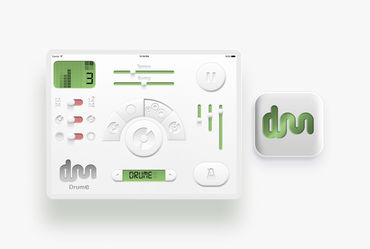Drum controller app ipad music app music technology ui ux
