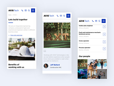 AXIS Tech - Career breadcrumbs career company ecommerce gallery header intro job job offer link minimal mobile mobile design modern people responsive testimonials trendy ui uiux