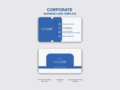 Corporate business card design template 3d branding graphic design logo modern template