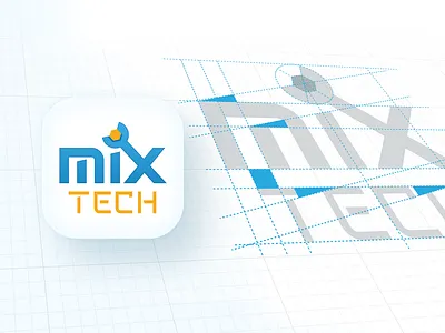 Mix Tech Logo brand branding design flat icon identity illustration logo logodesign mark minimalist modern
