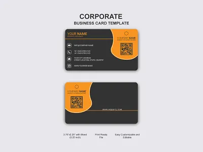 Corporate business card design template branding graphic design logo modern template motion graphics