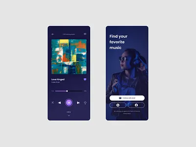 Music App design music app music player ui