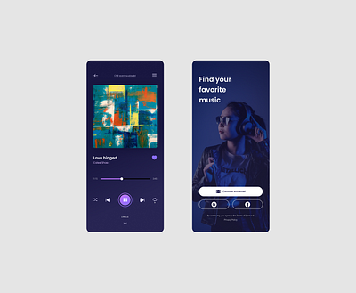 Music App design music app music player ui