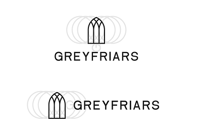 Greyfriars Church logo build icon illustration logo mono process simple vector