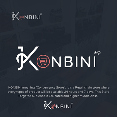 Konbini Store logo branding design graphic design illustration logo