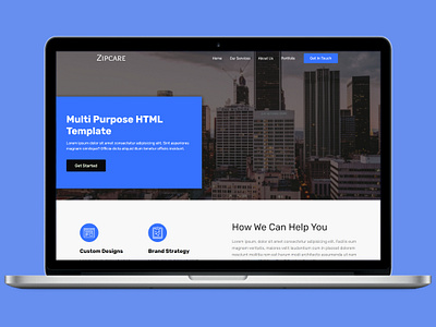 Zipcare - Multipurpose Website Template digital agency html template htmlcss ui design web design web development website template