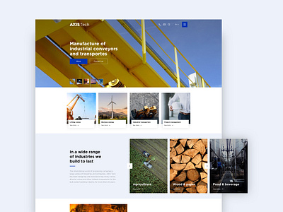 AXIS Tech - ecommerce platform for industrial equipment clean ecommerce gallery home home page landing layout minimal modern slider trendy ui website white space