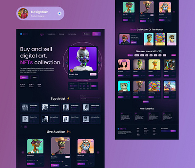 NFTs Landing page nfts ui web web3