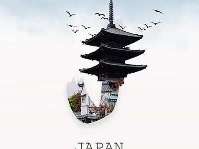 JAPAN creative design graphic design illustration letters logo manipulation post social media ui