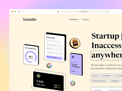 Landing page - Beadla (cont.) design figma figmaafrica job landing page landingpage startup ui ux web website