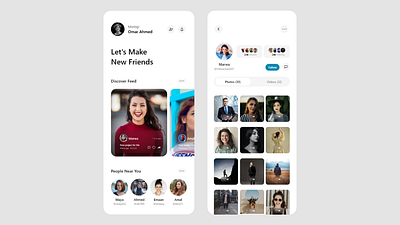 social media concept app design ui ux web