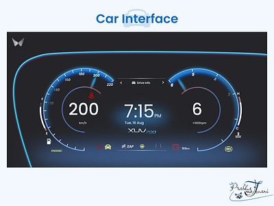 Car Interface-DailyUI_034 dailylearning dailyui design ui uichallenge uidesign uidesigner ux