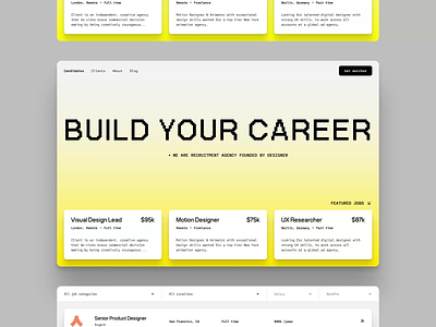 Job Board Animation after effects animation app board branding design design on demand figma job landing landing page motion graphics prototype ui unlimited user experience user interface ux web web design