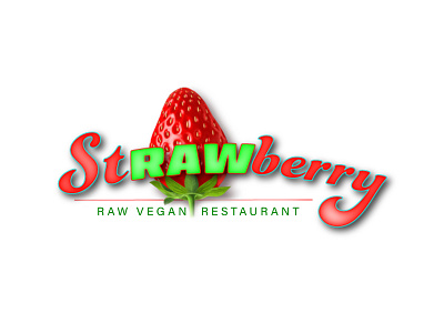 Logo - Strawberry Restaurant branding design graphic design logo typography web design website