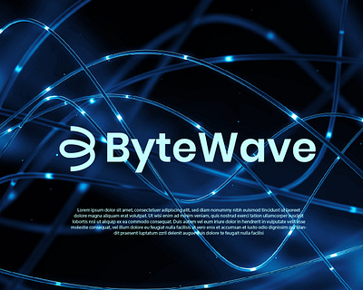 ByteWave b logo b mark b wave binary byte casino cloud computing crypto graphic design letter b logo design minimal saas tech technology w logo w wave wave wire