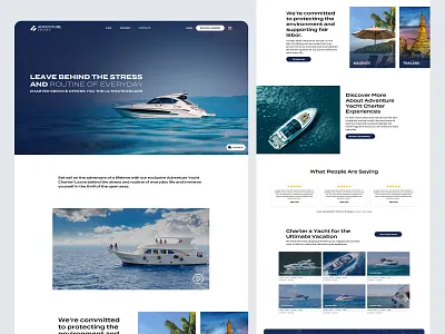 Luxury Travel Website Design - Adventure Yacht Charter ui website