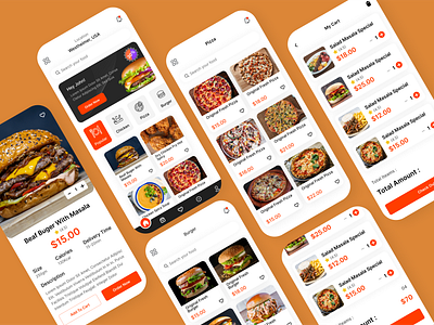 Food Delivery App Concept branding ui mobile app design