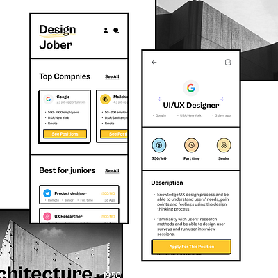 Design Jober app design branding design graphic design minimal minimal app minimal app design minimal design minimalism ui